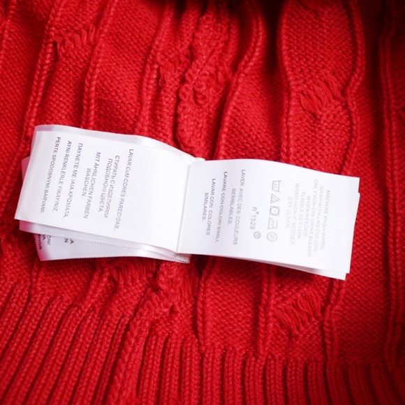 RalphLauren red embroidered knitted sweater l - Picture 7 of 7